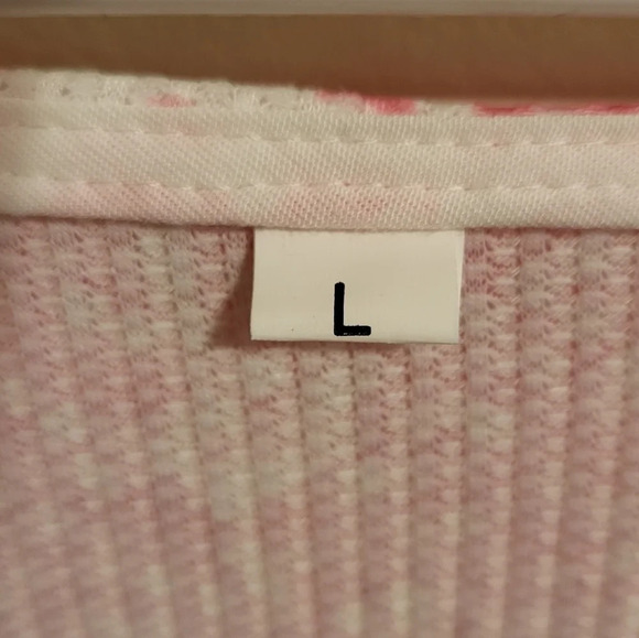 Pink Shinning Print Draped Neck Sweatshirt (Size L) - Picture 7 of 7